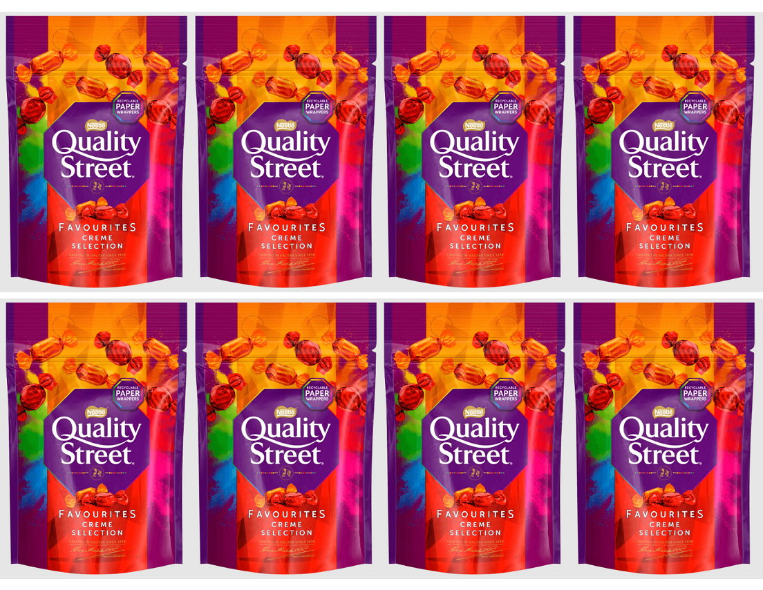 8 x Quality Street Golden Selection Pouch - 283GM