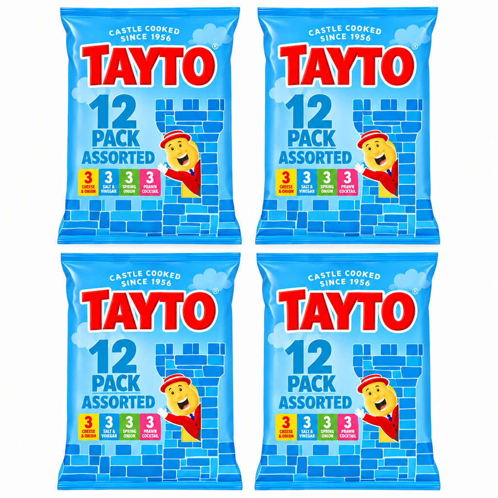 48 x Tayto Assorted Crisps (4x12 Packs) 25G