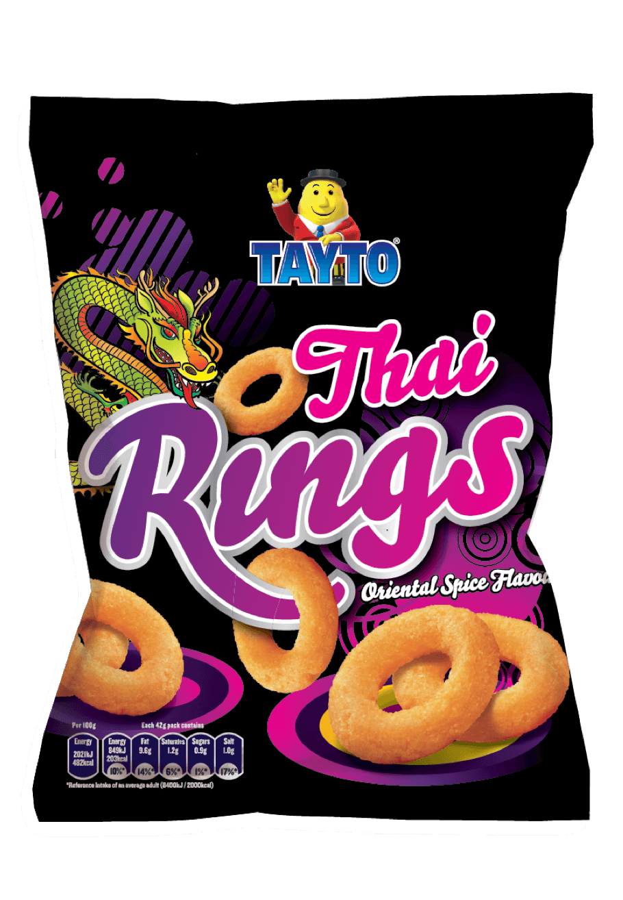 Tayto Thai Rings Oriental Spice Flavour 42G