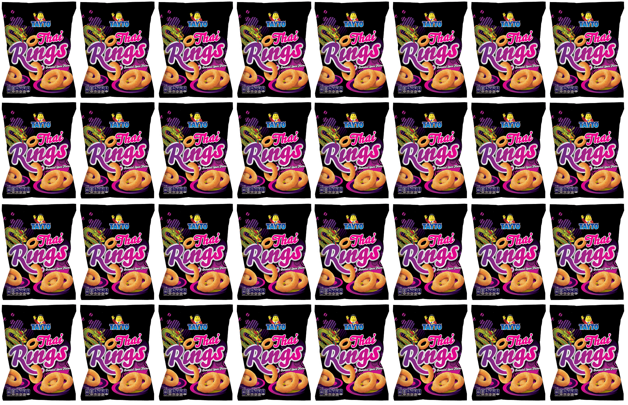 32 x Tayto Thai Rings Oriental Spice Flavour 42G