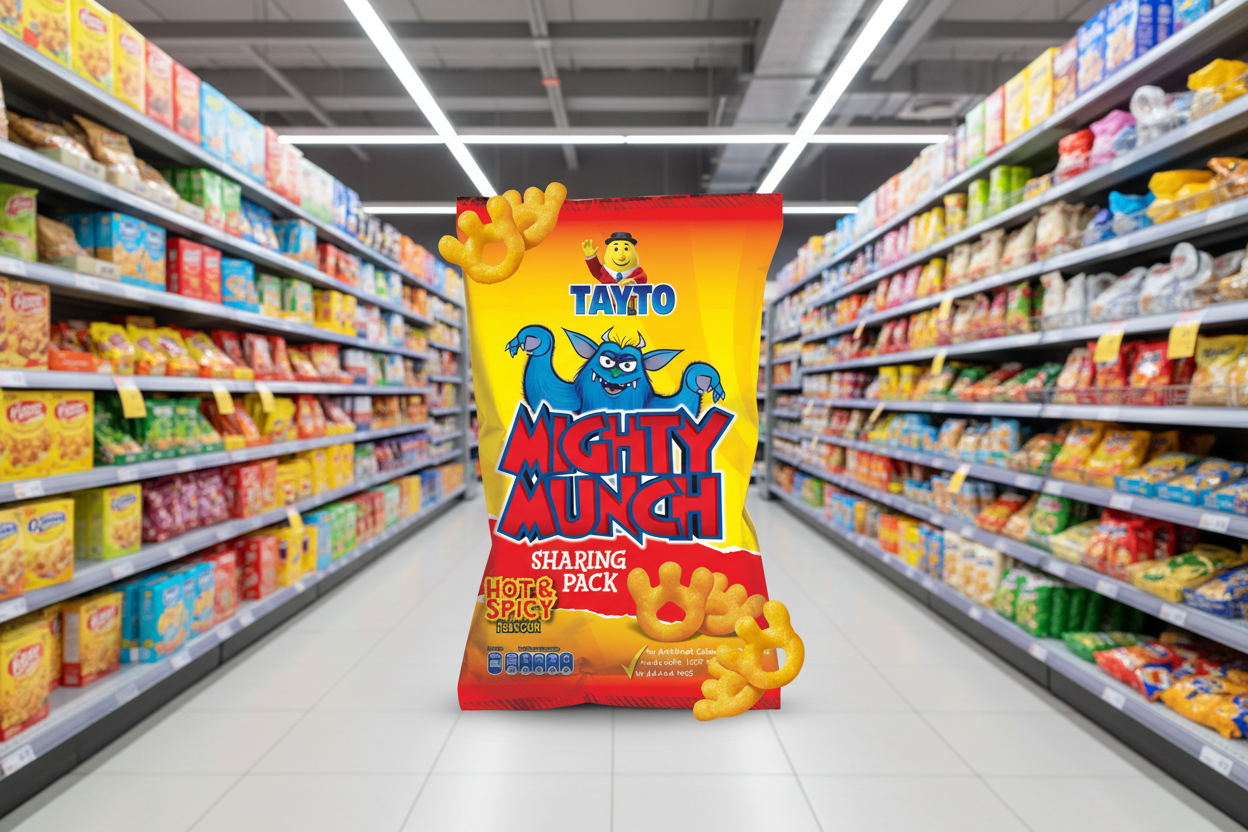 Tayto Mighty Munch Hot & Spicy Flavour Potato Snacks 31G