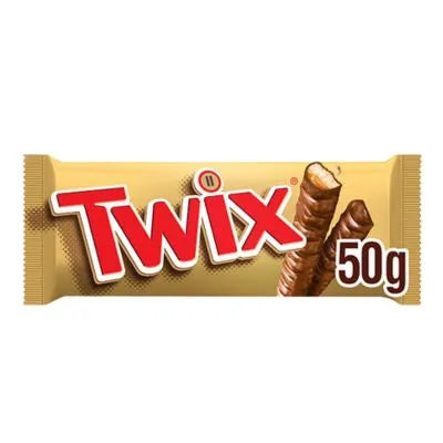 32 x Twix Caramel & Milk Chocolate Fingers Biscuit Snack Bar 50G