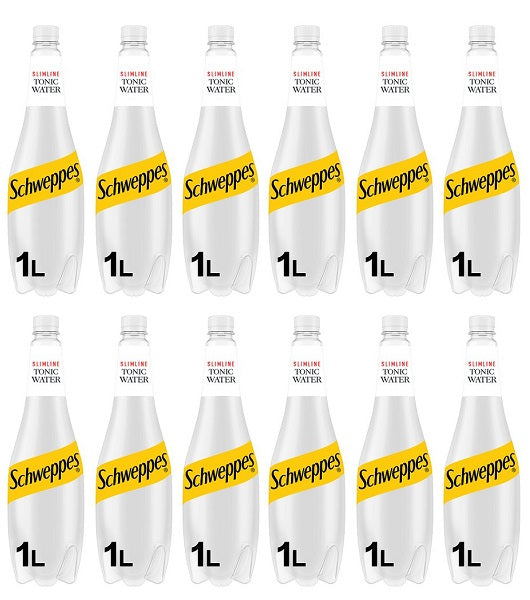 12 x Schweppes Slimline Tonic Water - 1LTR