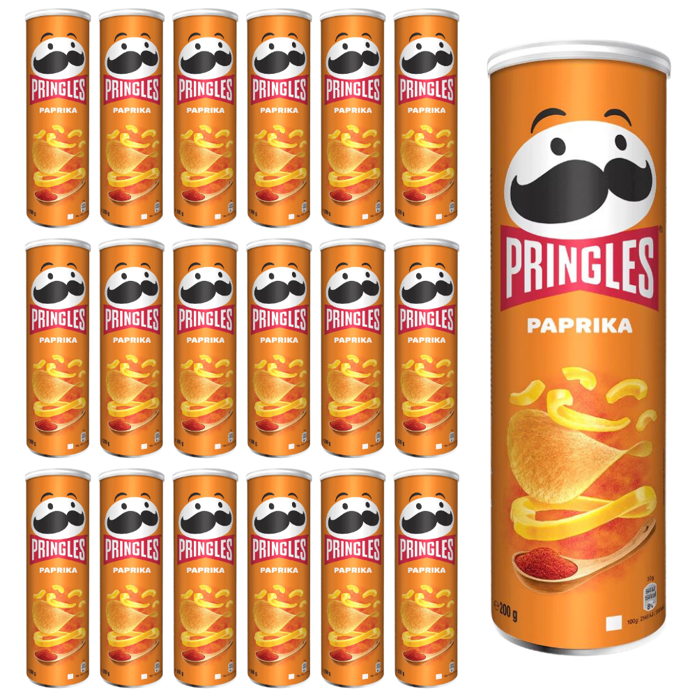 19 x Pringles Paprika Sharing Crisps 165G