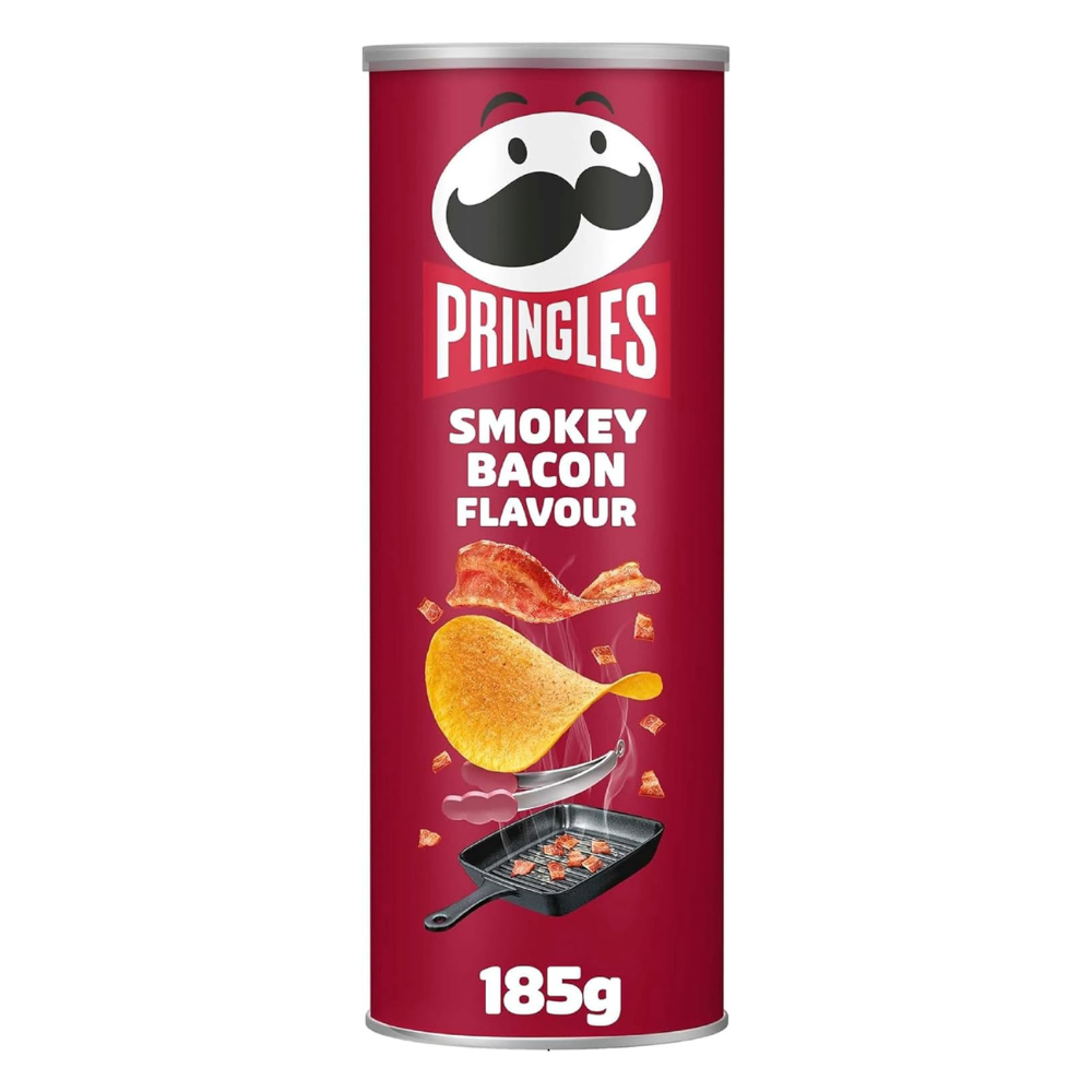 19 x Pringles Smokey Bacon Flavour Sharing Crisps 165G