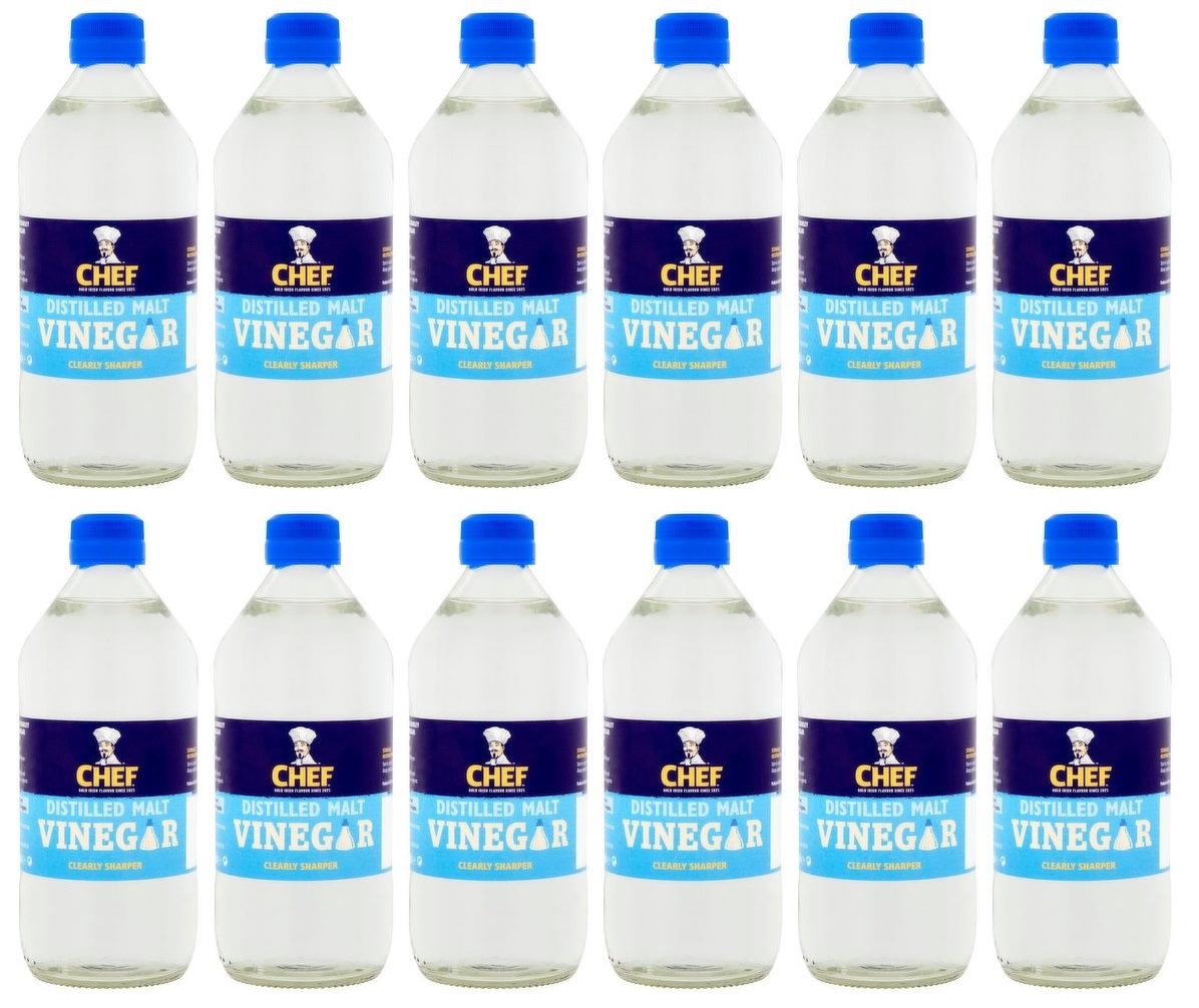 12 x Chef Distilled Malt Vinegar 284Ml