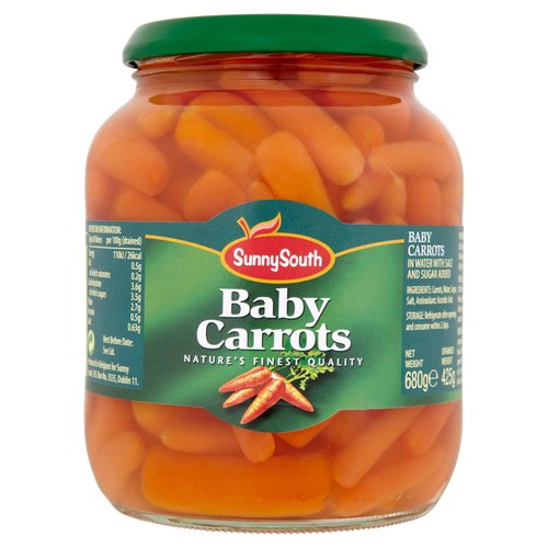 12 x Sunny South Baby Carrots 340G