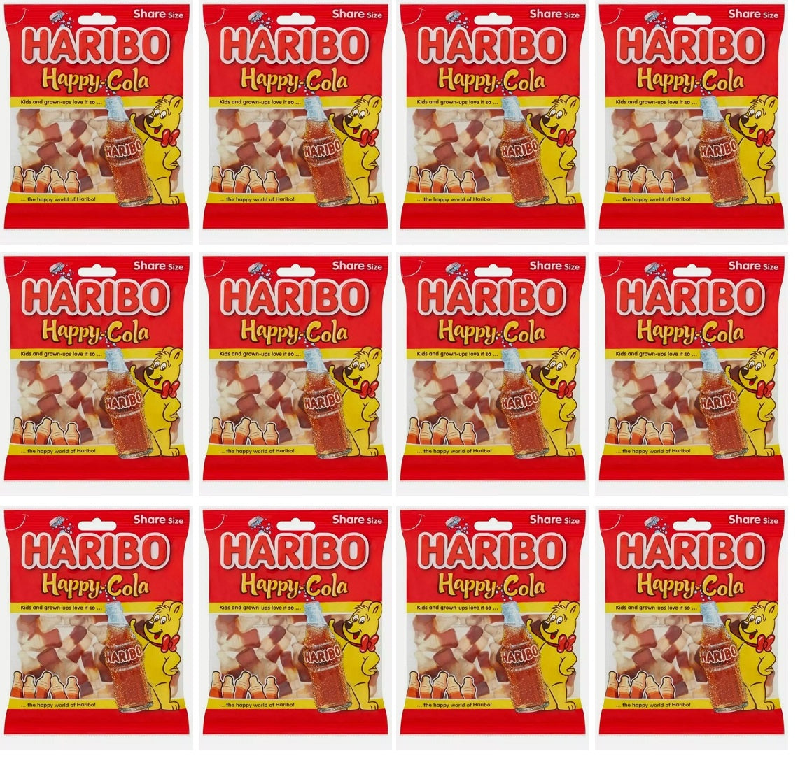 12 x Haribo Happy-Cola Bag 160G