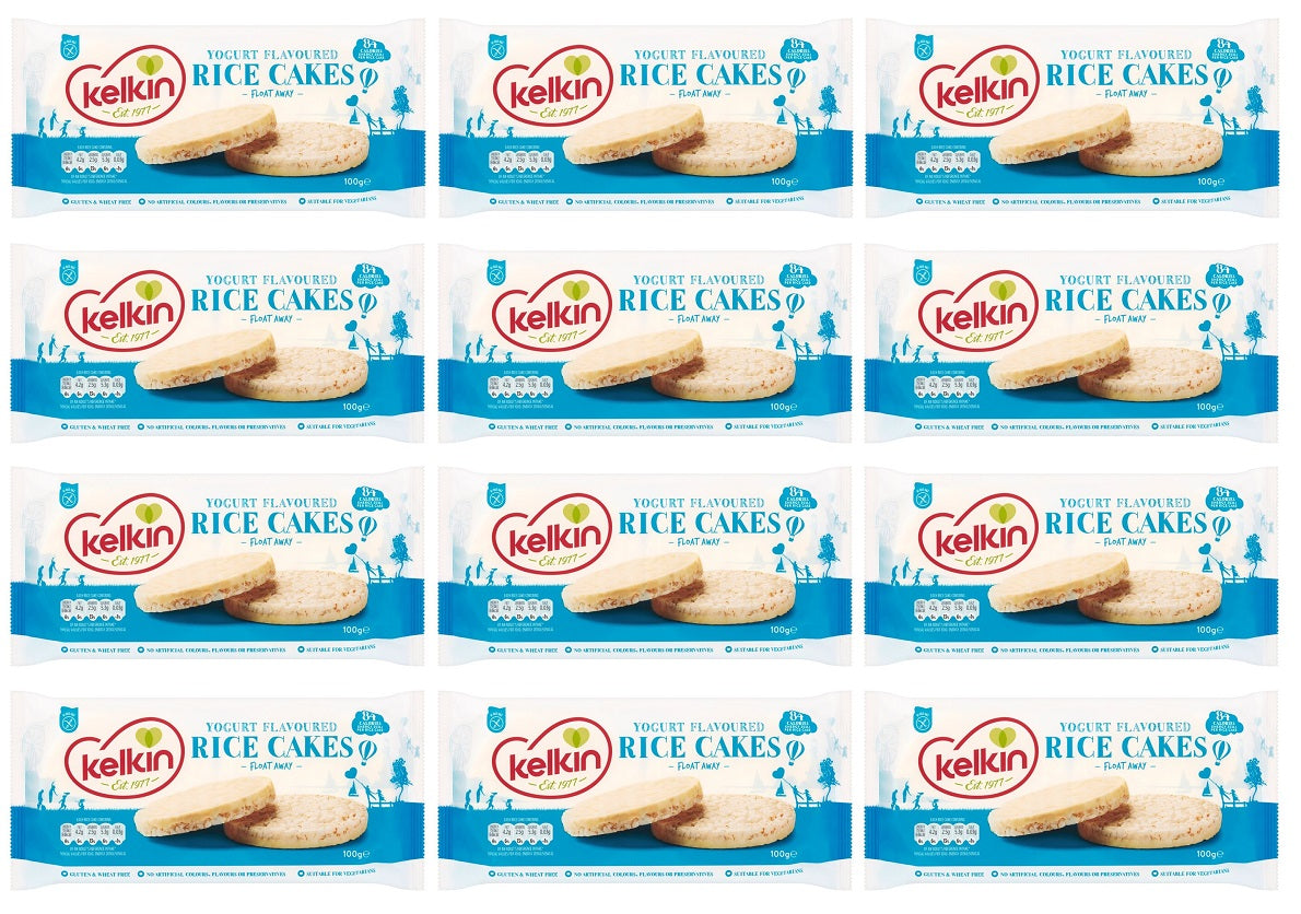 12 x Kelkin Yogurt Flavoured Rice Cakes 100G