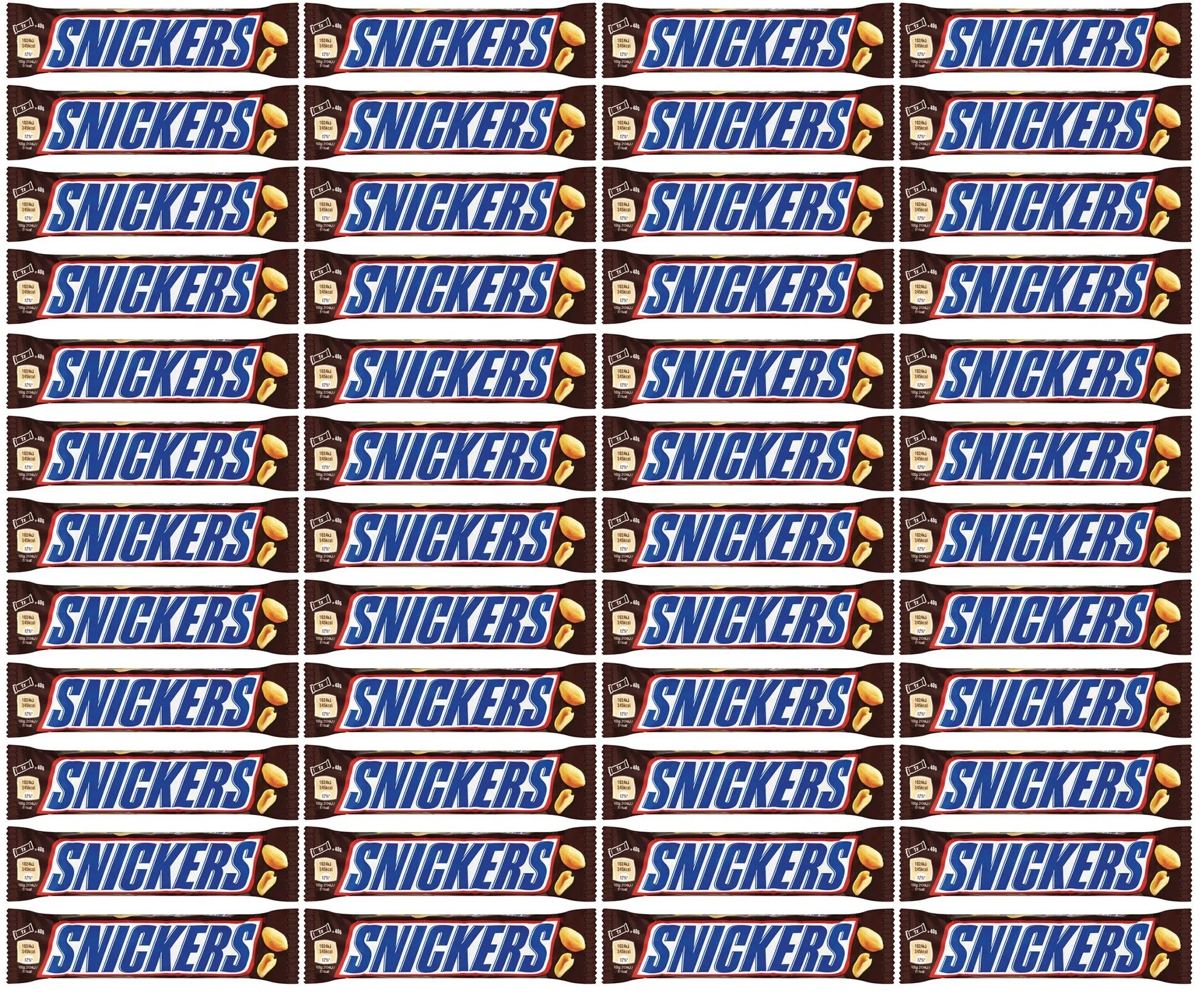 48 x Snickers Caramel Nougat Peanuts & Milk Chocolate Snack Bar 48G