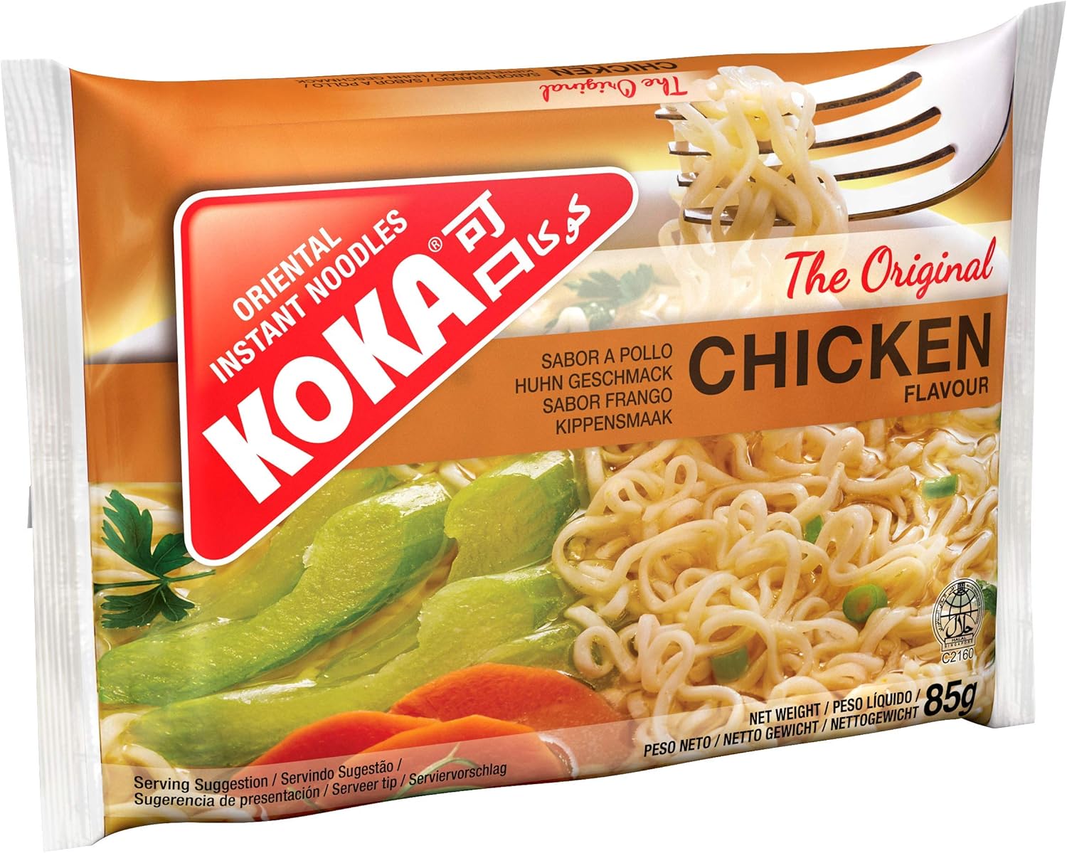 12 x Koka The Original Chicken Flavour Oriental Instant Noodles 4 X 85G (340G)