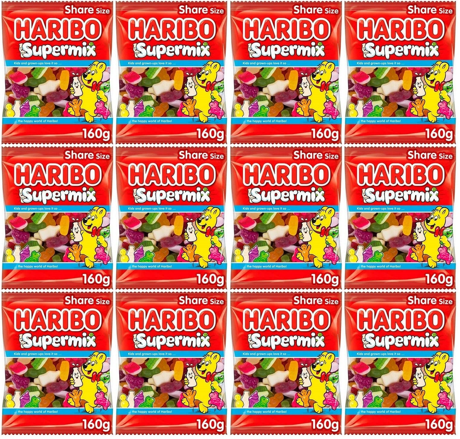 12 x Haribo Supermix Bag 160G