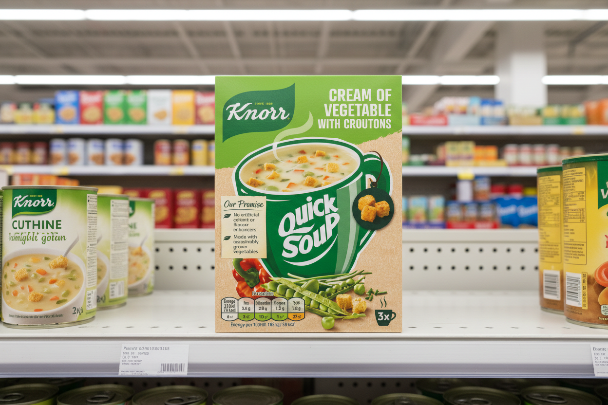 12 x Knorr Quick Soup Cream Of Vegetable With Croutons 3's 51G
