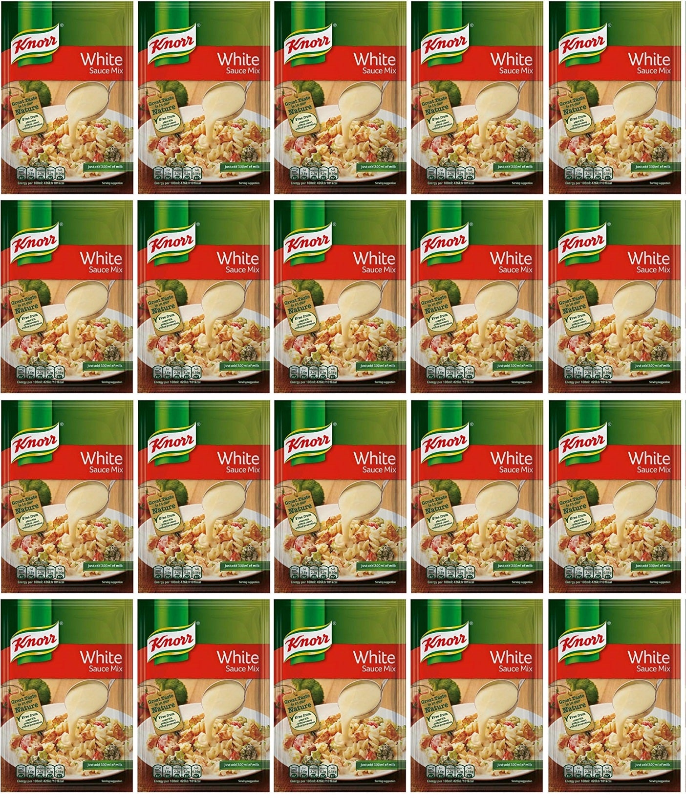 20 x Knorr White Sauce Mix 25G