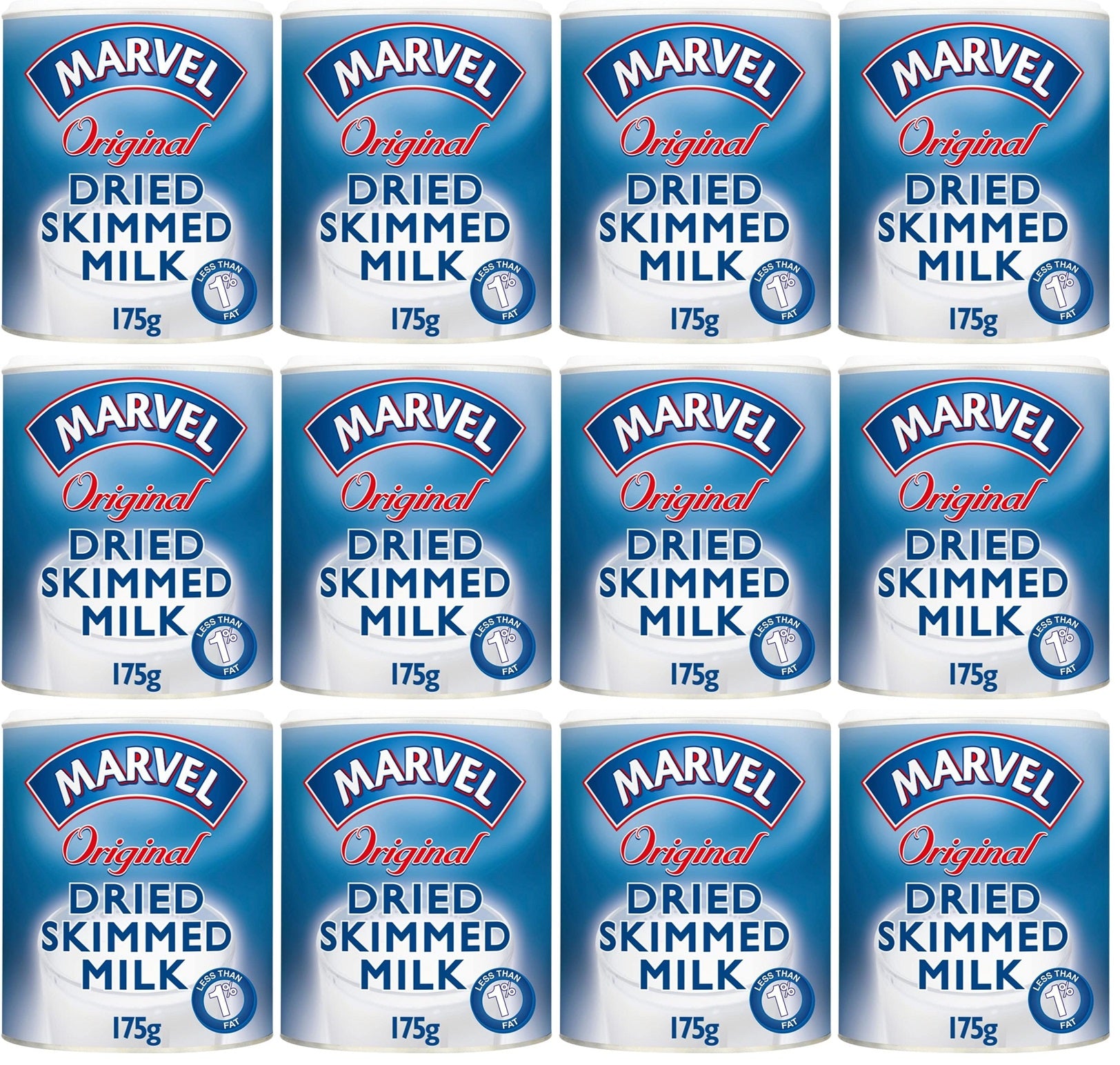 12 x Marvel Original Dried Skimmed Milk 175G