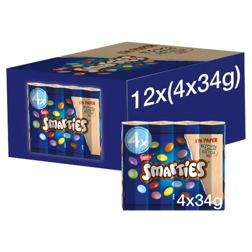 12 x Smarties 4 X 34G (136G)
