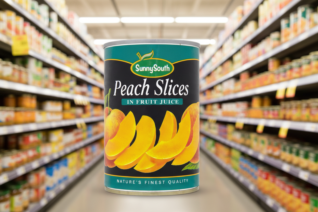 12 x Sunny South Peach Slices In Fruit Juice 411G