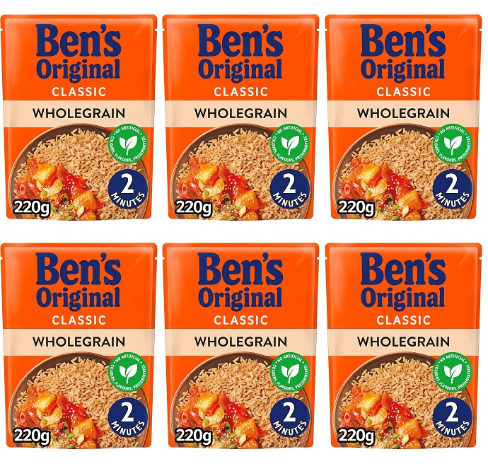 6 x Ben's Original Classic Wholegrain 220G
