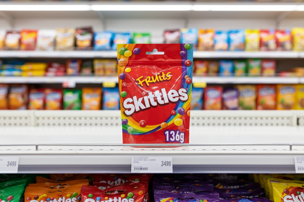 15 x Skittles Vegan Chewy Sweets Fruit Flavoured Pouch Bag 136G