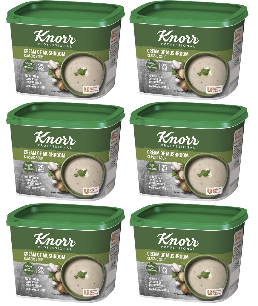 6 x Knorr Professional Classic Cream Of Mushroom Soup 25 Port