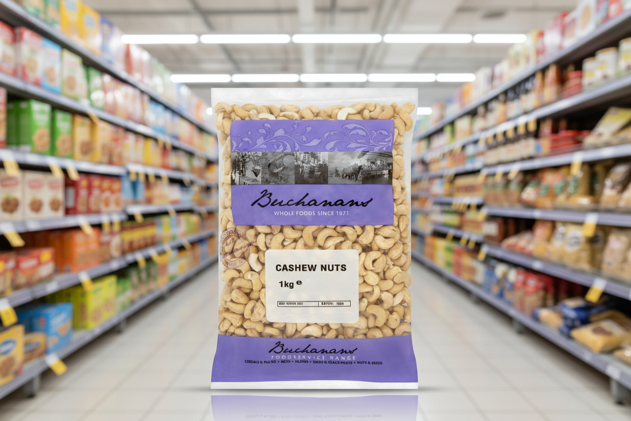 6 x Buchanans Cashew Nuts 1Kg