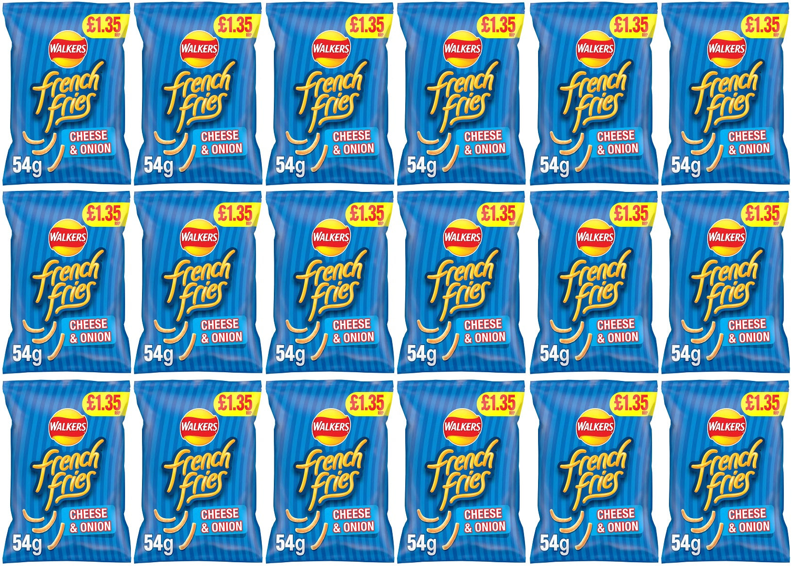 18 x Walkers French Fries Cheese & Onion - 54GM