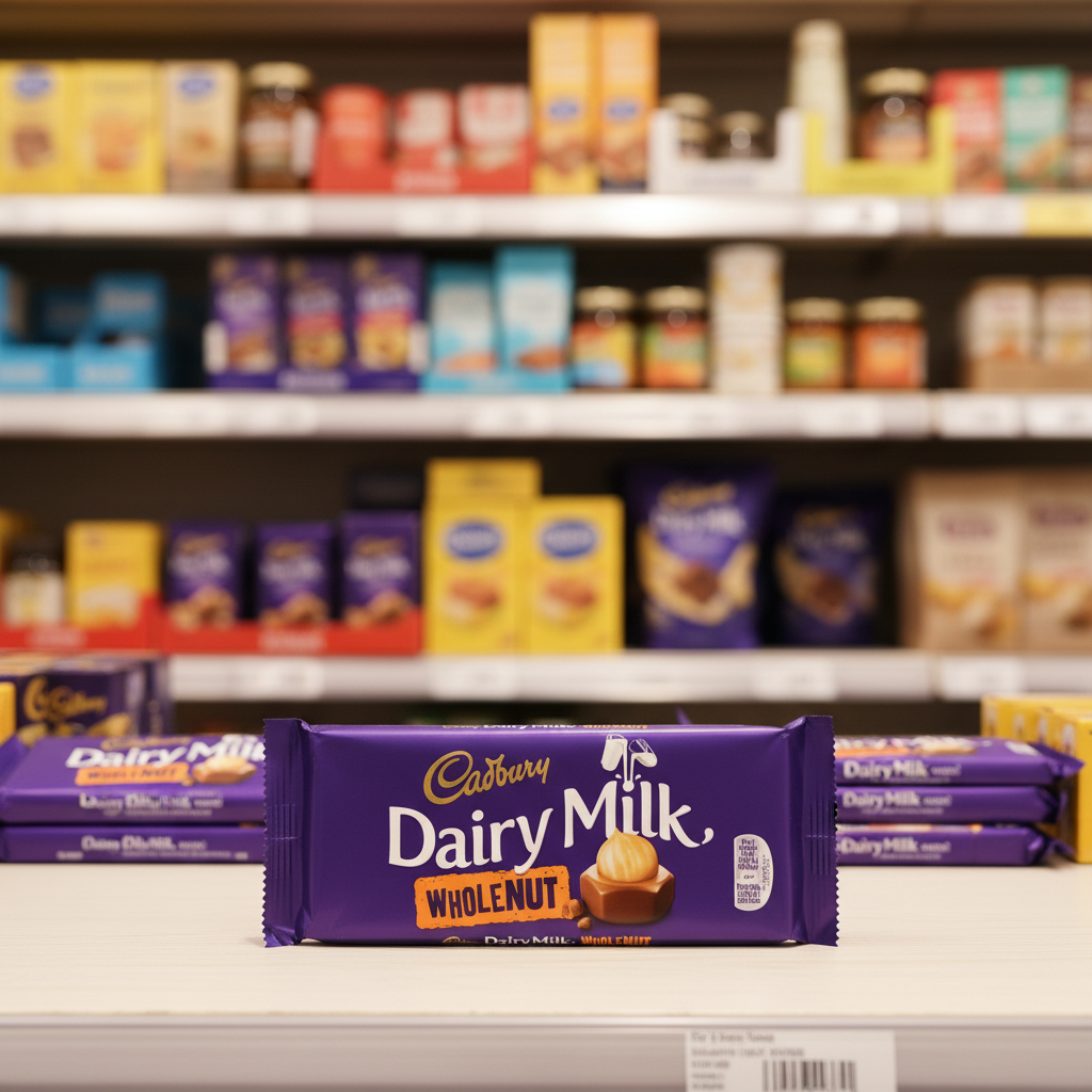 16 x Cadbury Wholenut Large Bar 120Gm