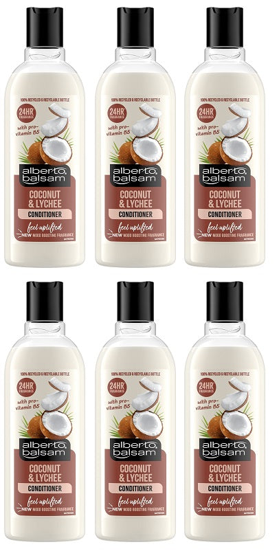 6 X Alberto Balsam Conditioner Coconut & Lychee - 300Ml