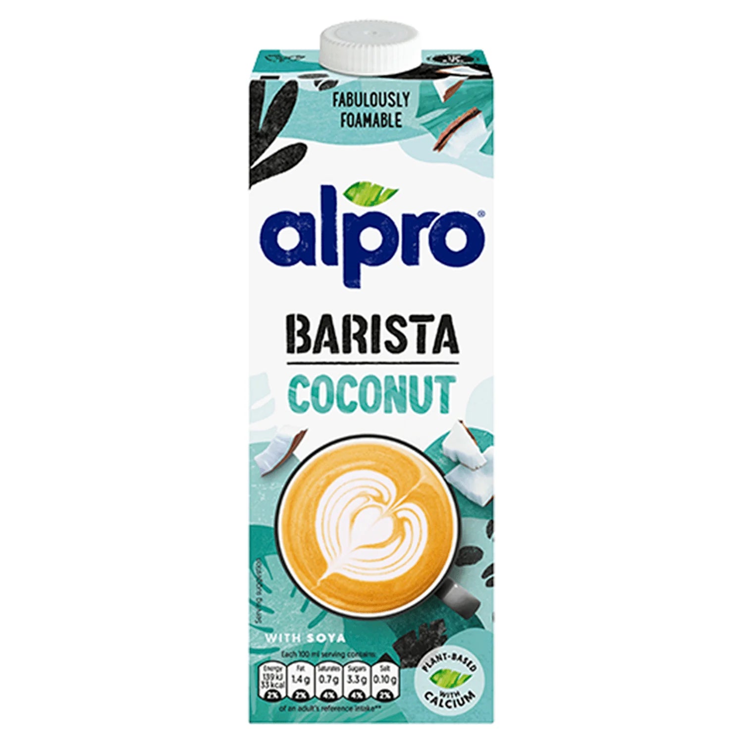 8 x Alpro Coconut Drink Soya Barista - 1LTR