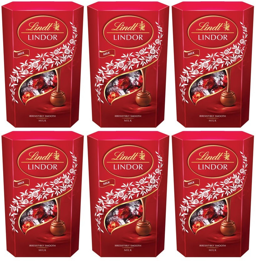 6 x Lindt Lindor Milk Chocolate Truffles Box 337G