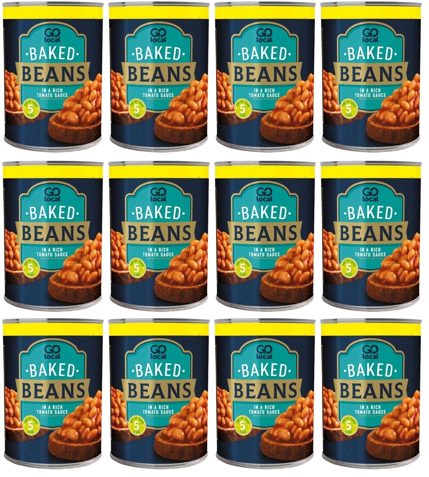 12 X Go Local Baked Beans - 400G