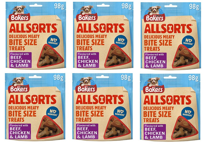 6 x Bakers Allsorts 98Gm