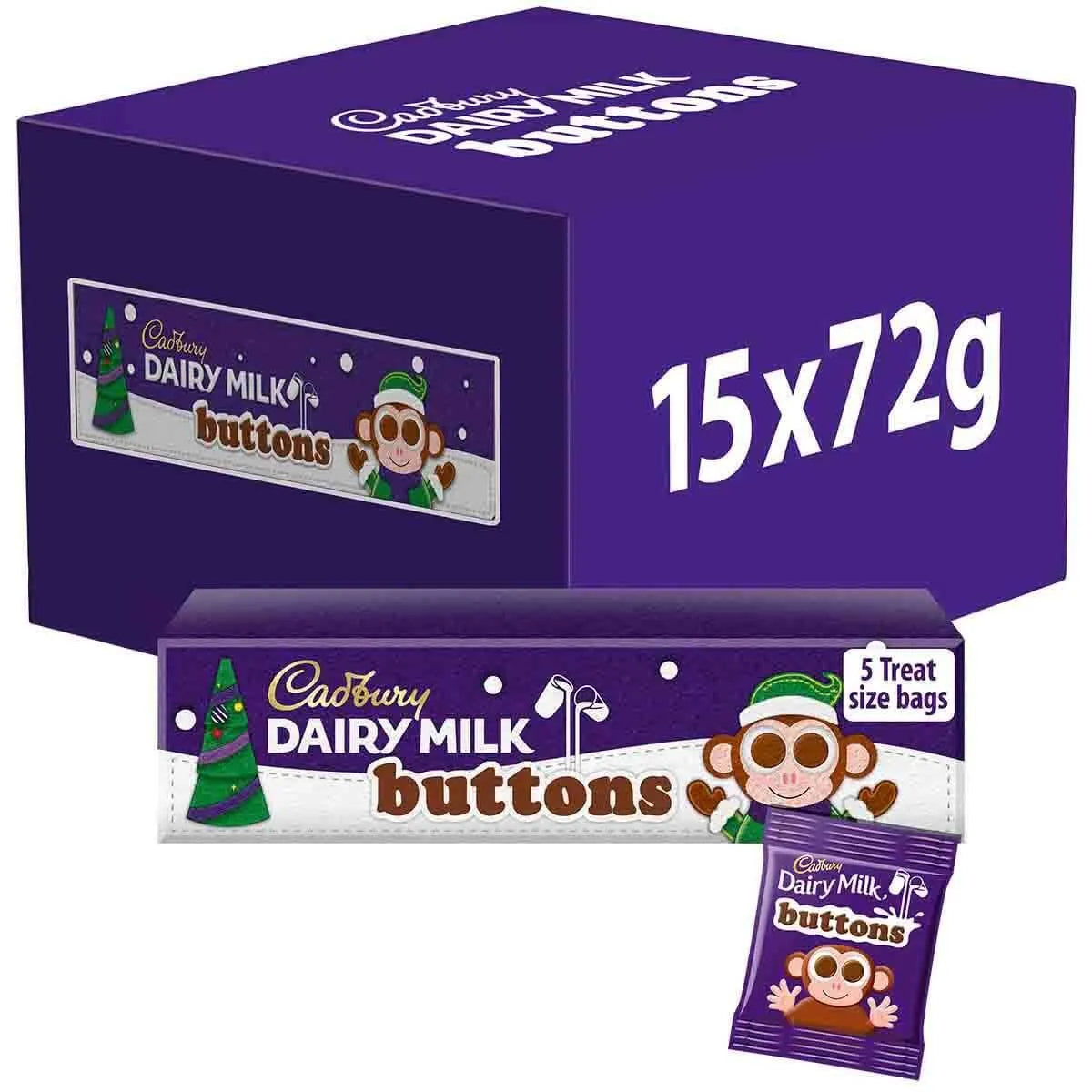 15 x Cadbury Buttons Tube Xmas - 72GM