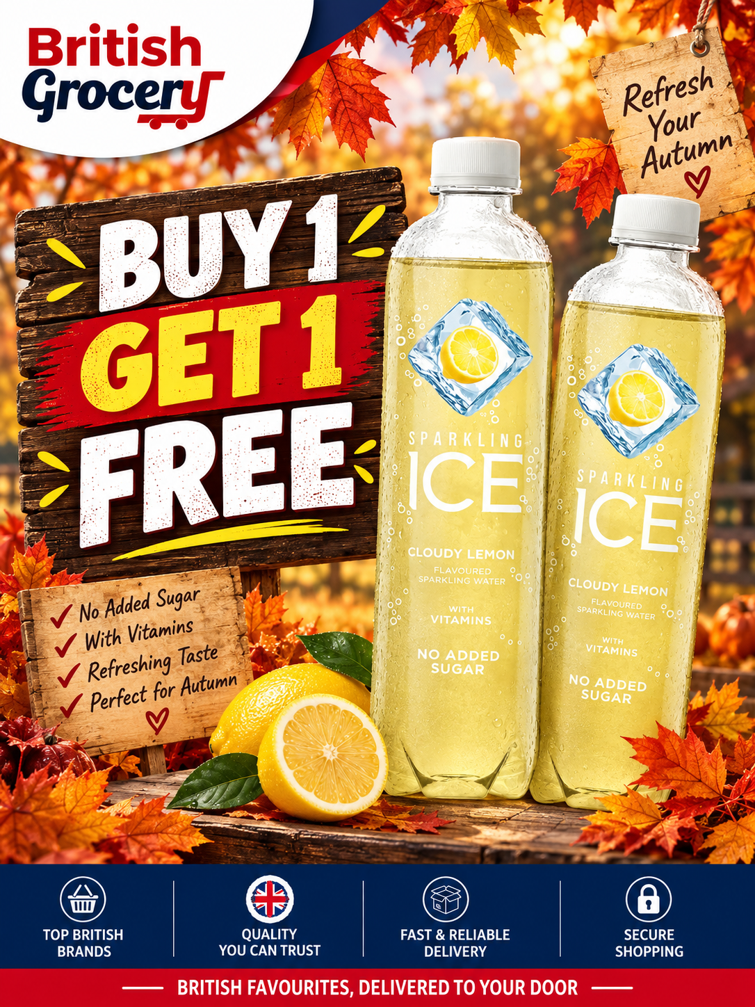 Sparkling Ice Cloudy Lemon 500Ml