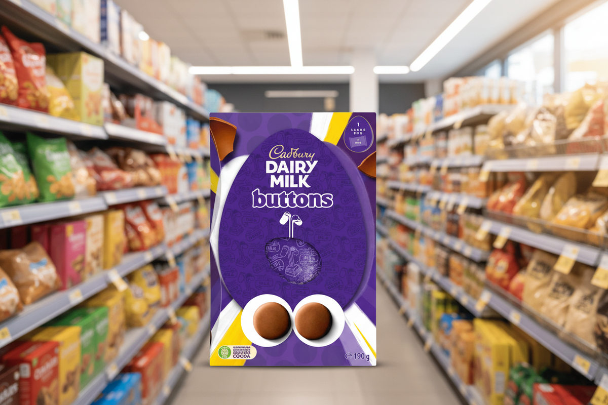 6 X Cadbury Giant Buttons Traditional Egg - 190Gm