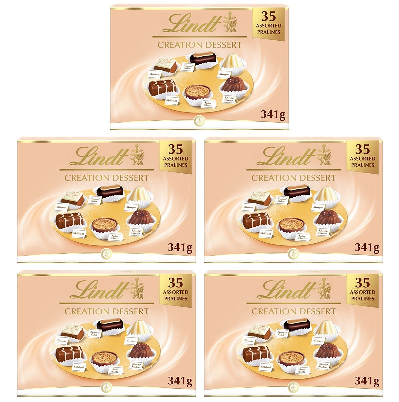 5 x Lindt Creation Deserts Assortment Box Chocolates - 341GM