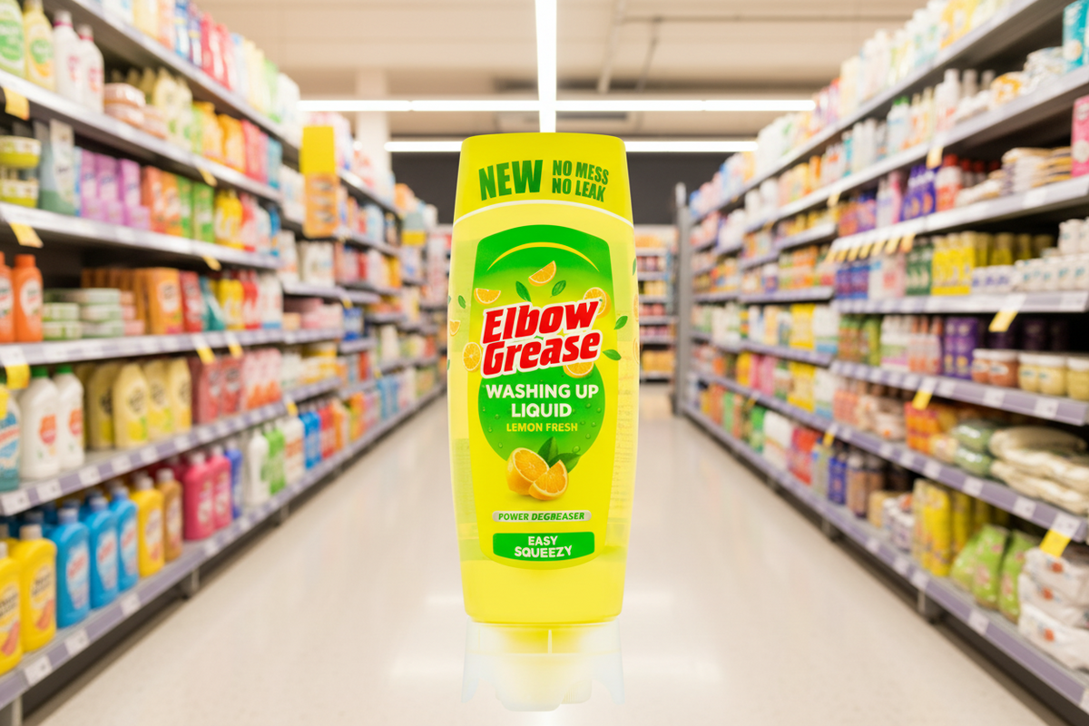 12 X Elbow Grease Washing Up Liquid Lemon - 450Ml