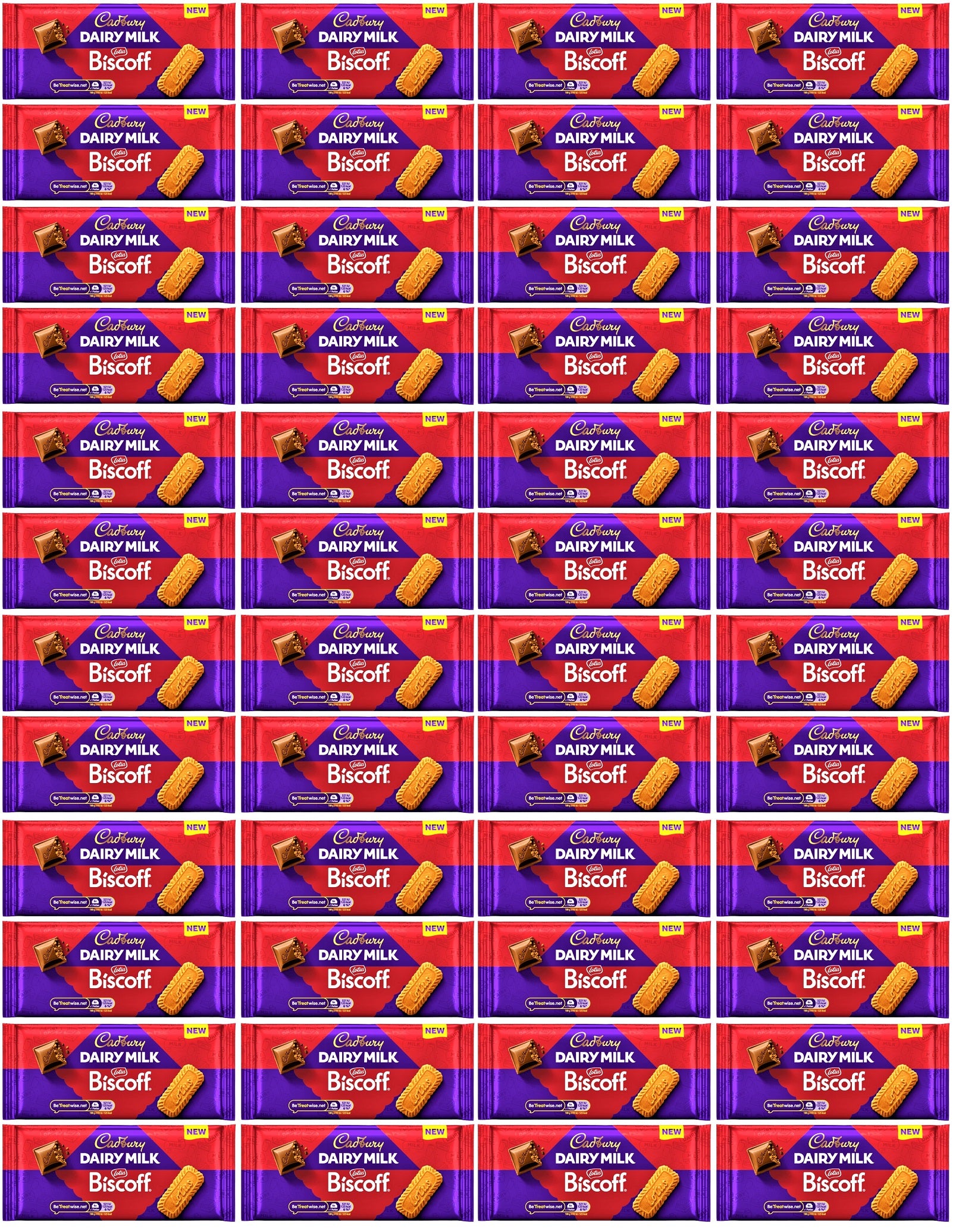 48 X Cadbury Dairy Milk Biscoff Chocolate Bar Irish - 54Gm