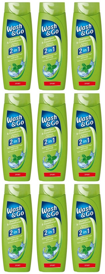 9 x Wash & Go Sport 2 In 1 - 200ML