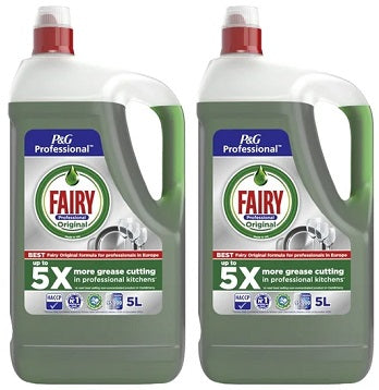 2 x Fairy Professional Washing Up Liquid Bulk 5L