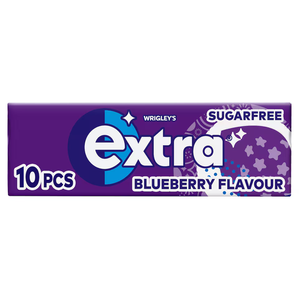 30 x Extra Blueberry Flavour Sugarfree Chewing Gum 10 Pieces