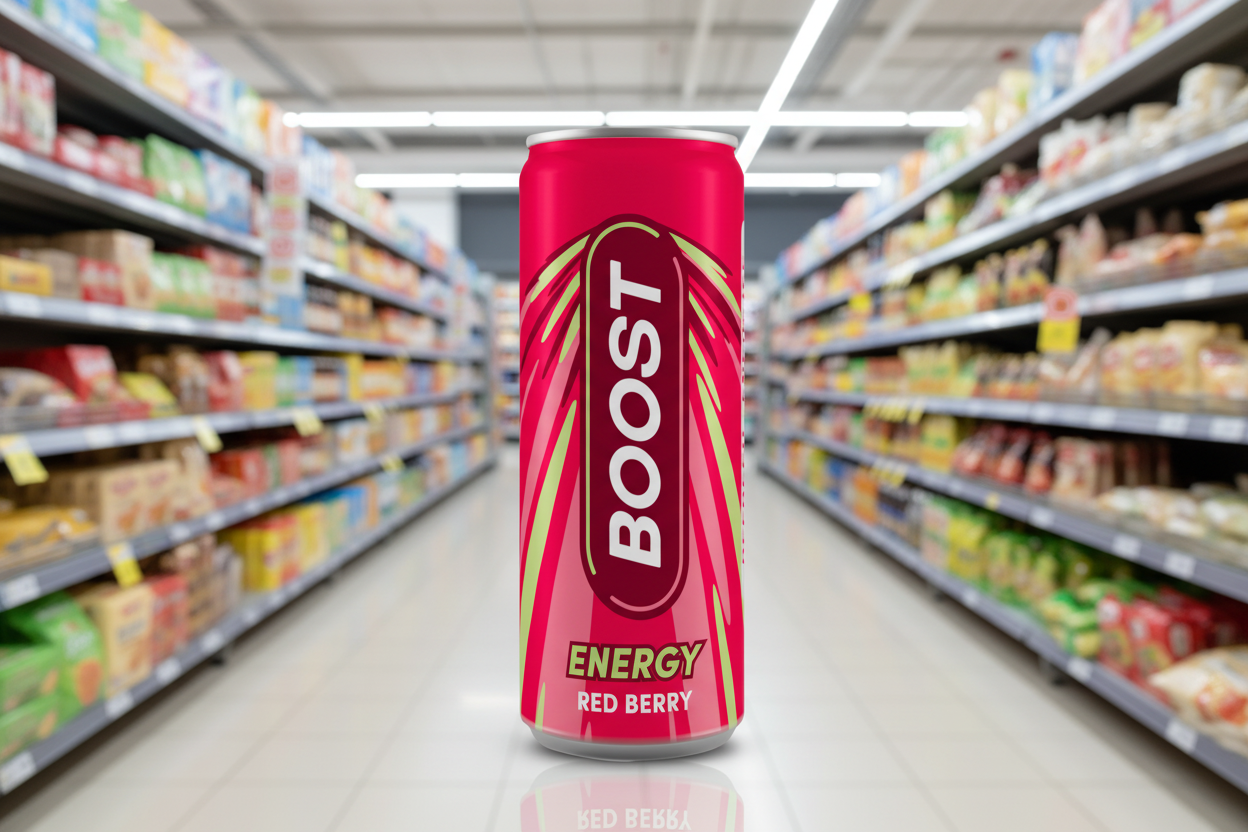 24 x Boost Energy Red Berry 250Ml