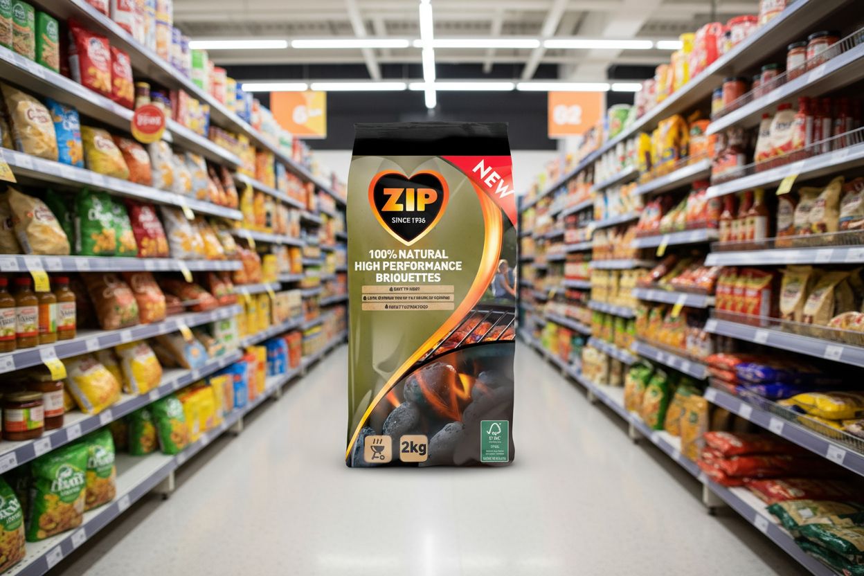 6 x Zip Charcoal Briquettes 2Kg