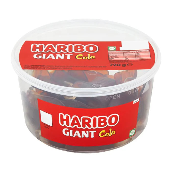 4 x Haribo Giant Happy Cola 40Qty