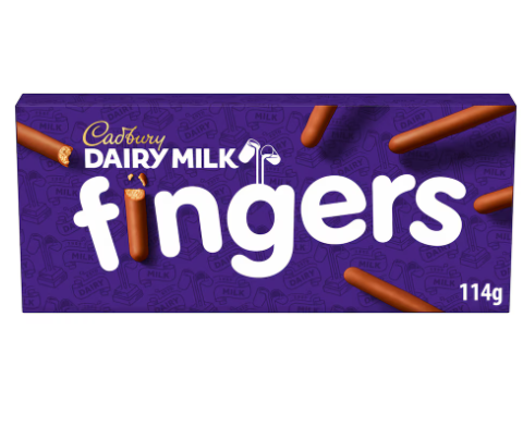 Cadbury Dairy Milk Fingers Milk Chocolate Biscuits 114G