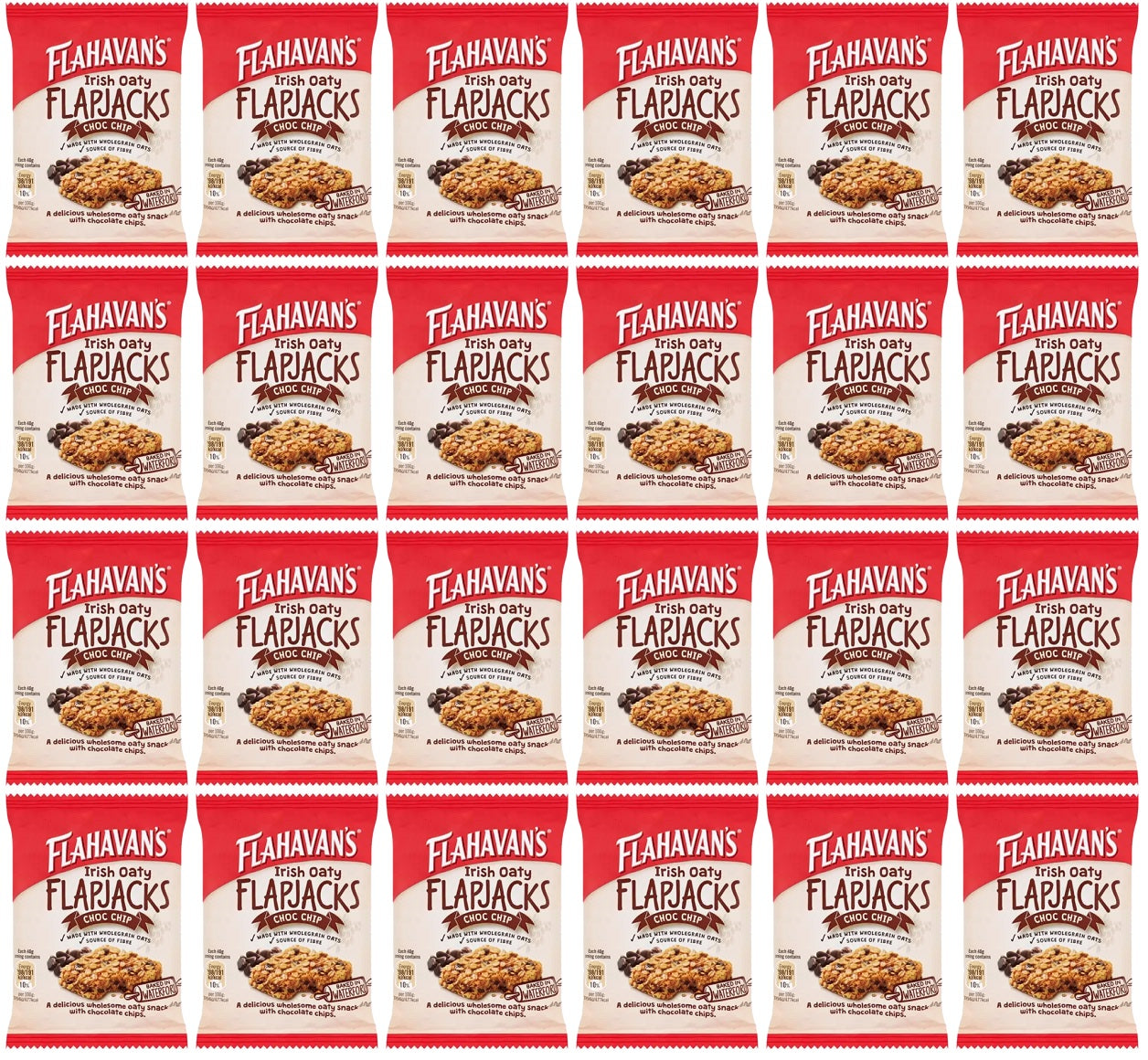 24 x Flahavan's Irish Oaty Flapjacks Choc Chip 40G