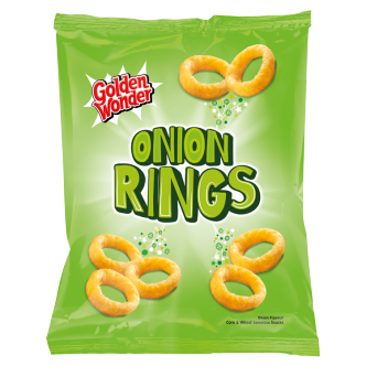 12 x Golden Wonder Onion Rings Snacks 6pk - 6X13GM