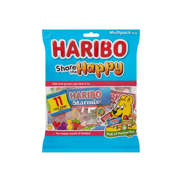 10 x Haribo Share The Happy Multipack Bag 176G