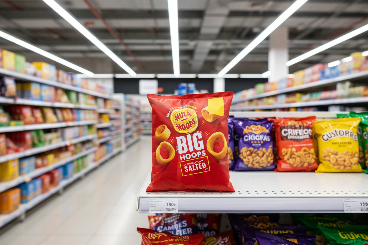 20 x Hula Hoops Big Hoops Salted Potato Rings 70G