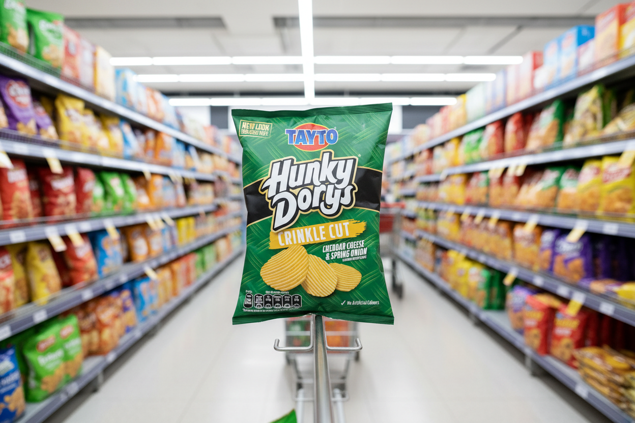 50 x Tayto Hunky Dory Cheddar cheese & Spring onion 37G